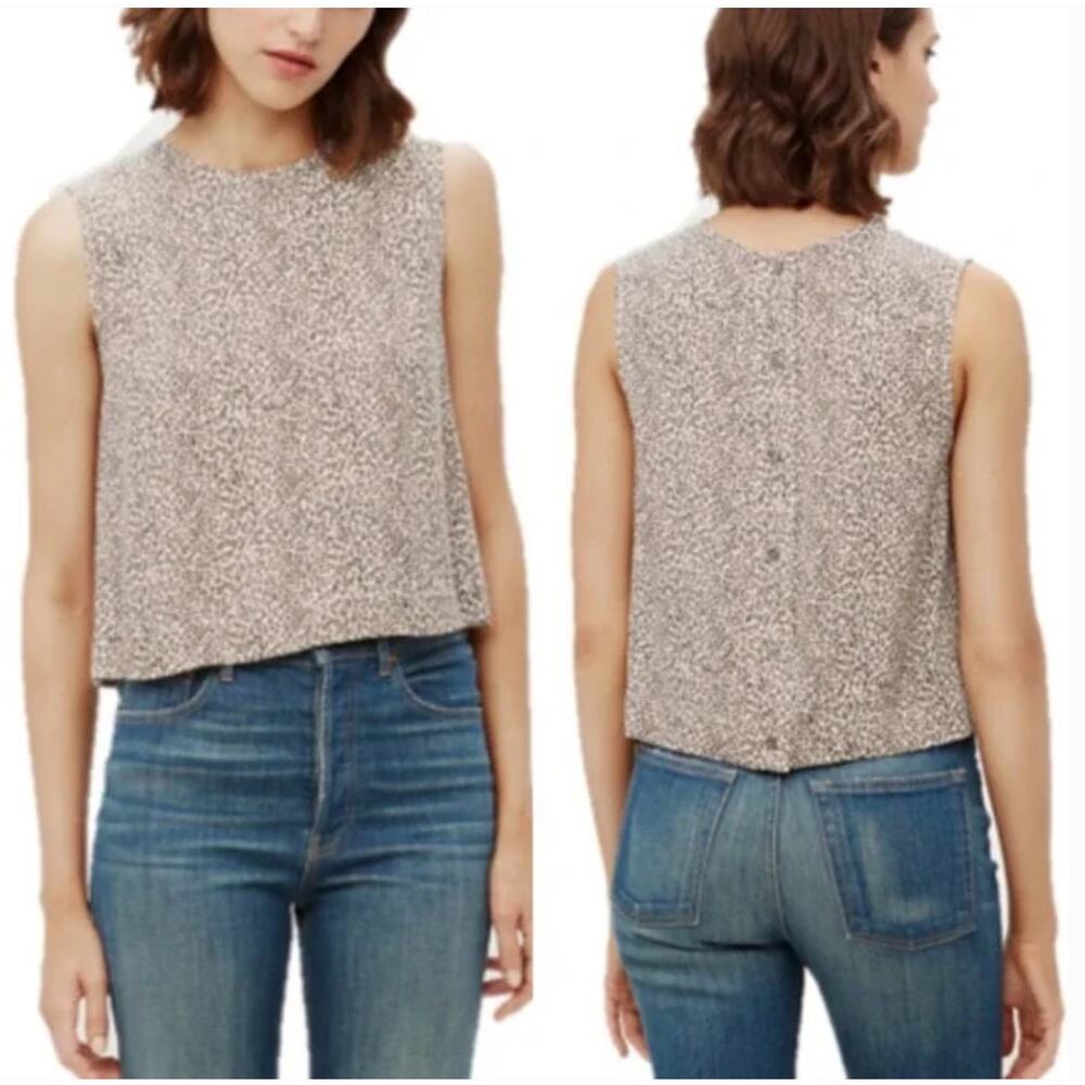 Jenni Kayne Leopard Shell Sleeveless Blouse Size XS